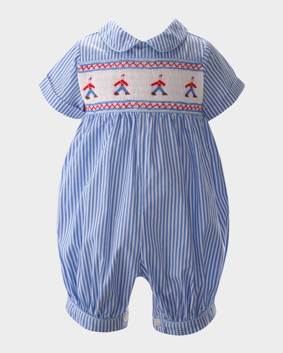 Boy's Nutcracker March Smocked Playsuit, Size 3M-18